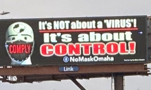 Omaha anti-mask group behind billboards is growing…