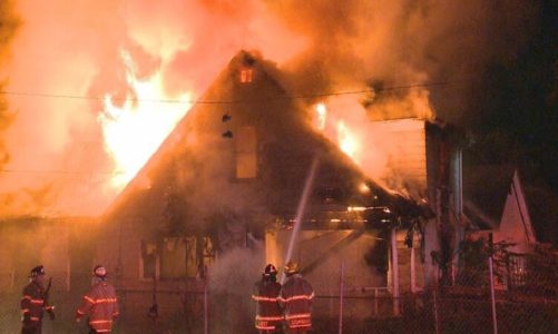 Vacant Home Destroyed by Fire in Toledo