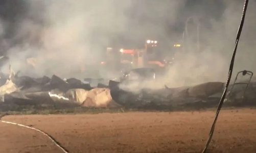 Large Barn Fire Erupts in Henry County, Ohio; No Injuries Reported