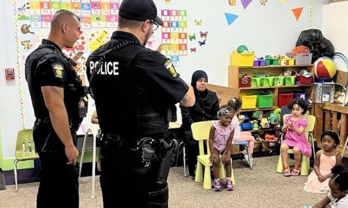 Toledo Police officers visit preschool students for summer safety presentation